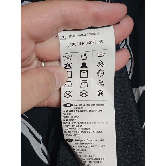 Joseph Ribkoff Sheath Dress Semi Sheer Floral Overlay Size 10 Floral (855) - Picture 8 of 10